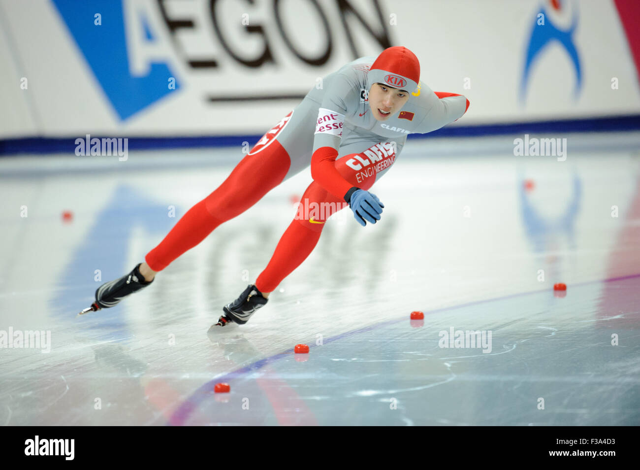 ESSENT ISU Weltmeisterschaften einzelne Entfernung EISSCHNELLLAUF, RICHMOND OLYMPIC OVAL, BRITISH COLUMBIA, Kanada, März 2009 - Wome Stockfoto