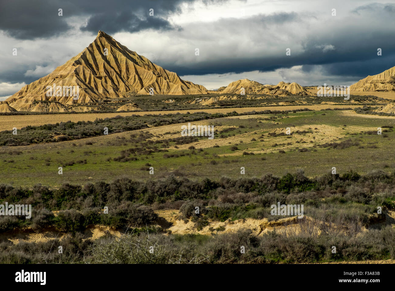 Bardenas Reales von Navarra Naturpark, Navarra, Spanien Stockfoto