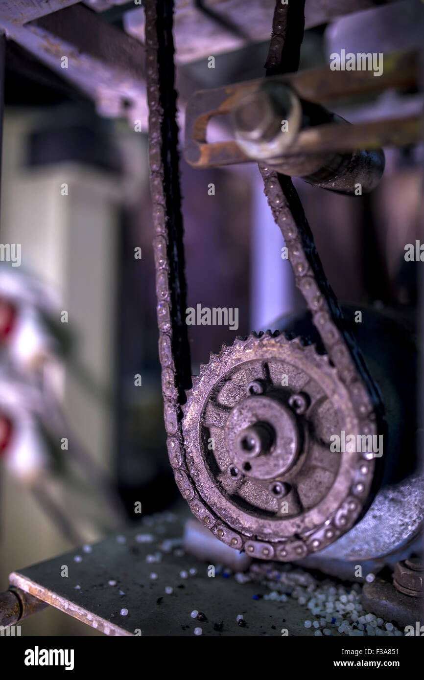 Detail von Industriemaschinen Stockfoto