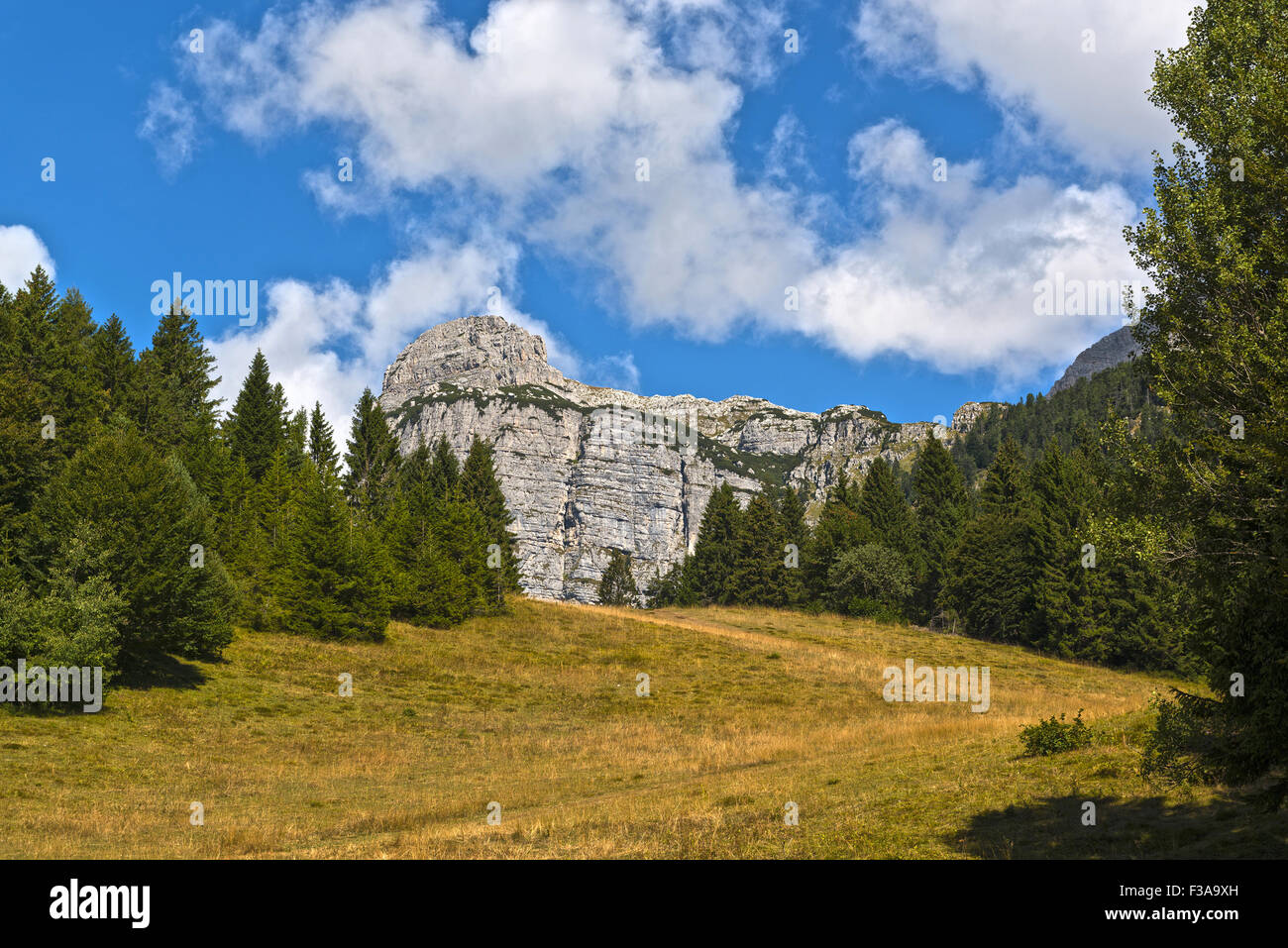 Landschaft von Highland Pradel auf dem Berg Croz dell'Altissimo Stockfoto