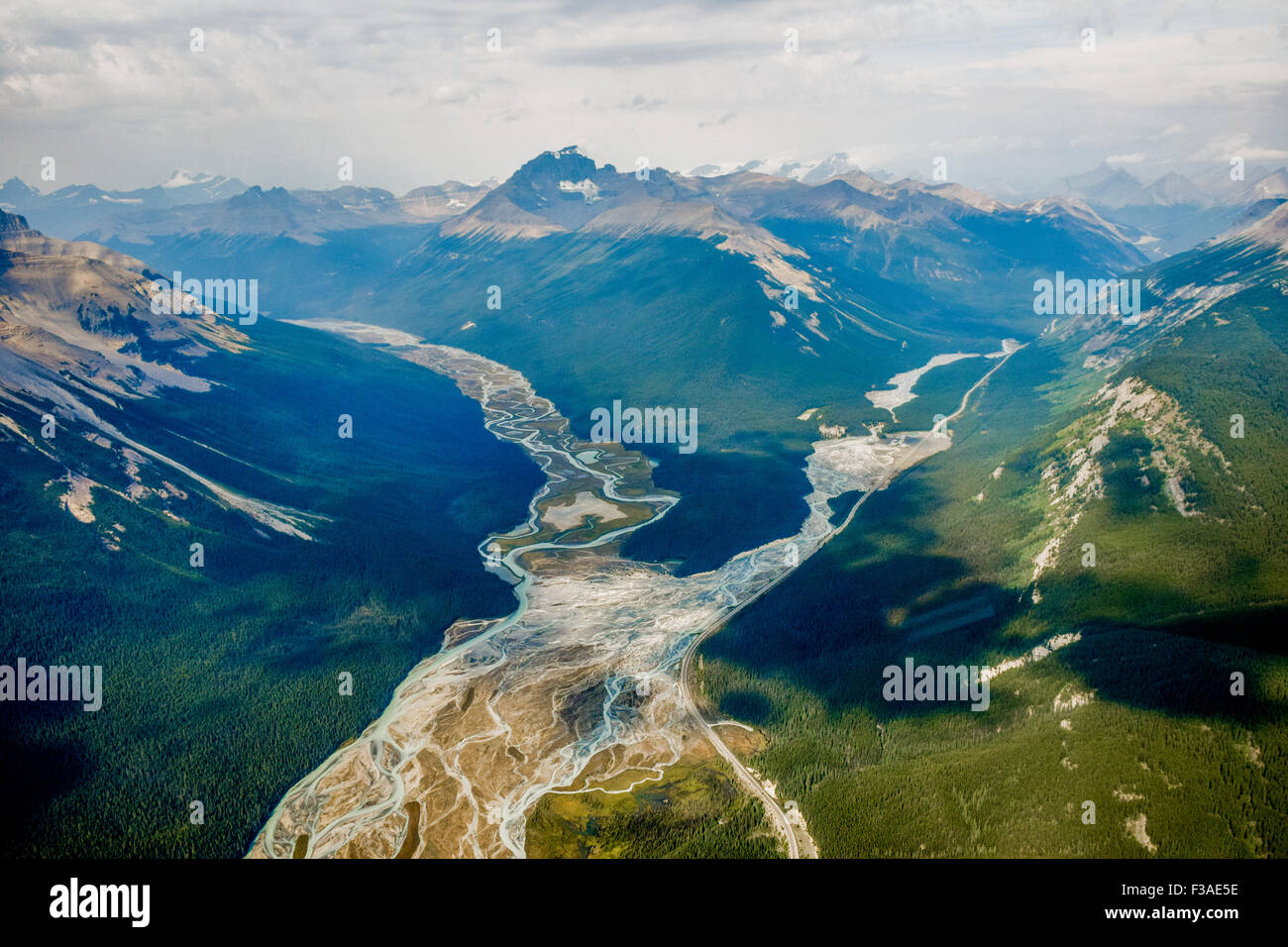 Blick auf die kanadischen Rocky Mountains Stockfoto