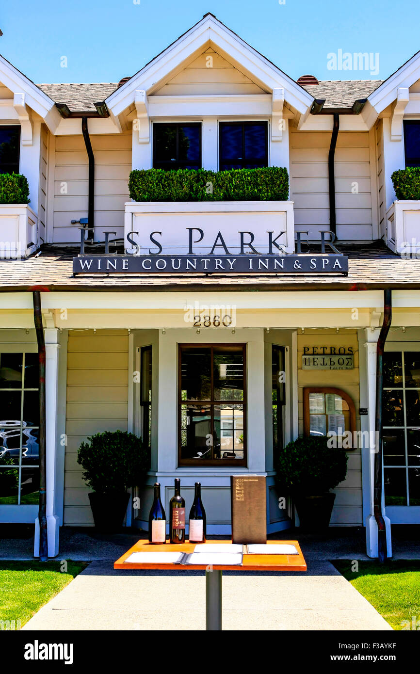 Fess Parker Inn and Spa in Los Olivos, einer kleinen Stadt in der Region Santa Maria Valley in Santa Barbara County in Kalifornien Stockfoto