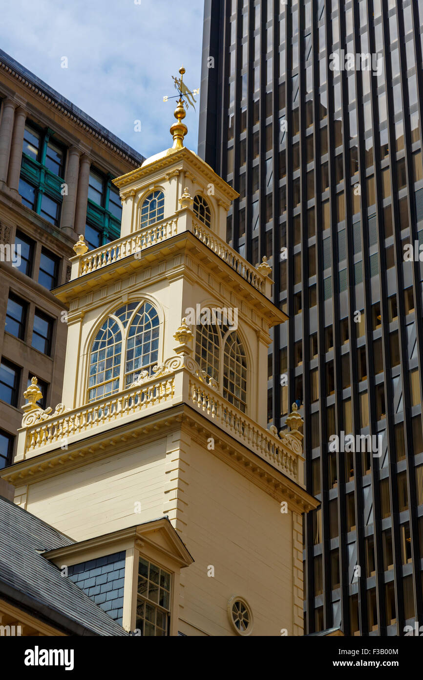 Boston Old State House Museum Turm Stockfoto