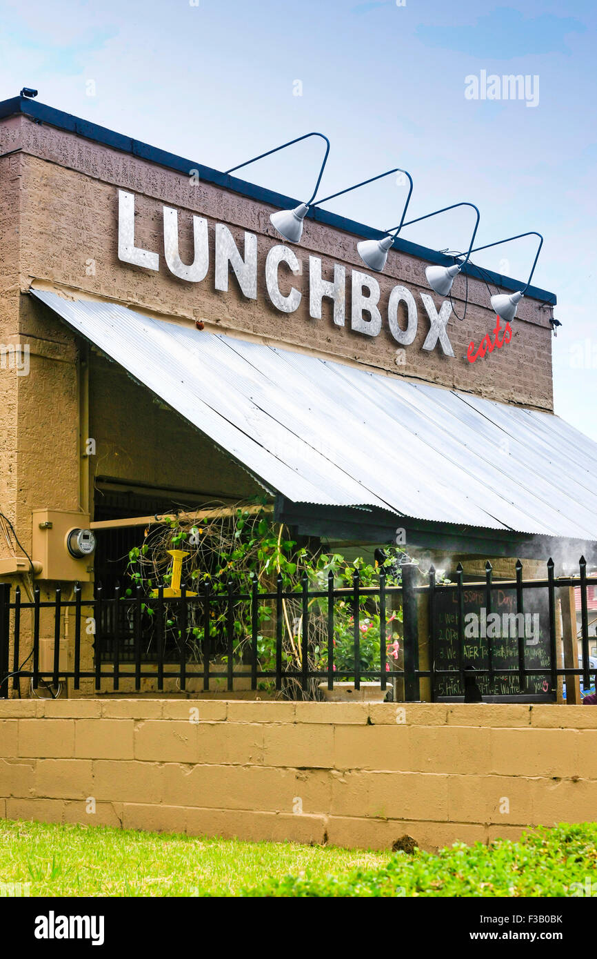 Lunchbox isst amerikanisches Restaurant in Memphis, Tennessee - eine neue entspannte lokal an der 4th street Stockfoto