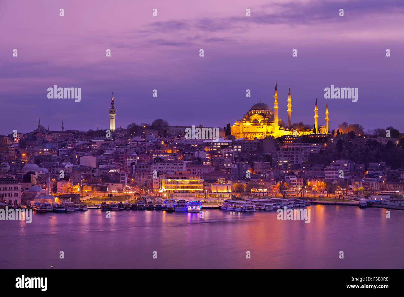 Blick auf das Goldene Horn. Istanbul Stockfoto