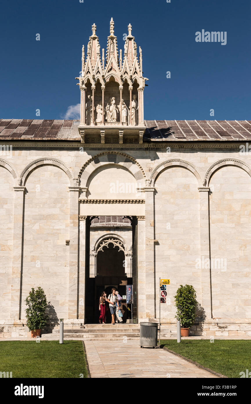 Eingang zum Camposanto Monumentale, Camposanto Monumentale, Piazza dei Miracoli, Pisa, Toskana, Italien Stockfoto