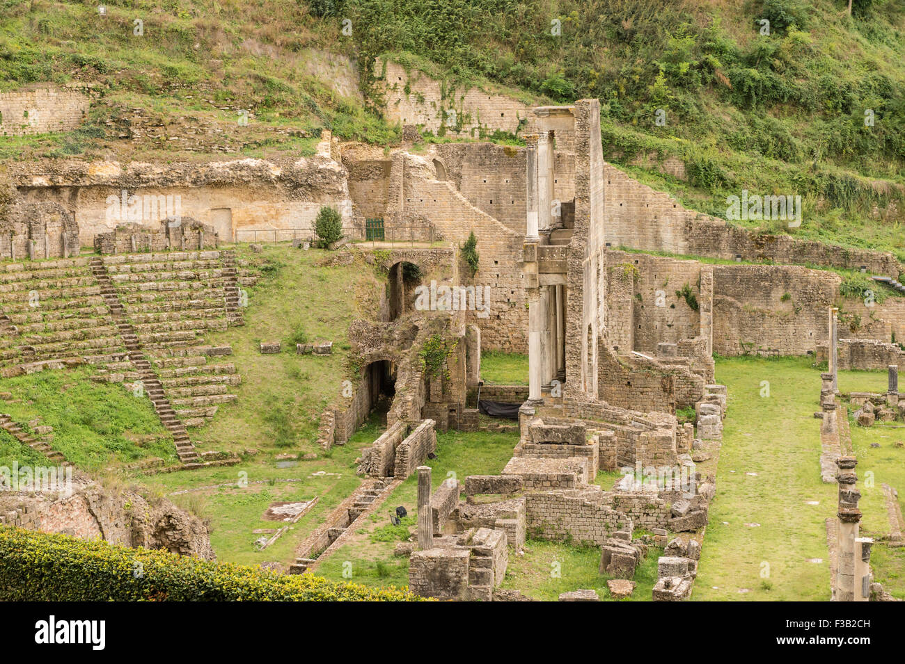 Römische Theater, Teatro Romano, Volterra, Toscana, Toskana, Italien Stockfoto