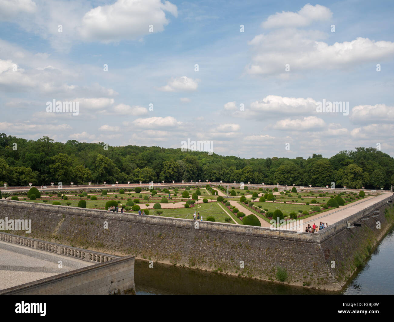 Gärten von Diane de Poitiers, Chateau de Chenonceaux Stockfoto