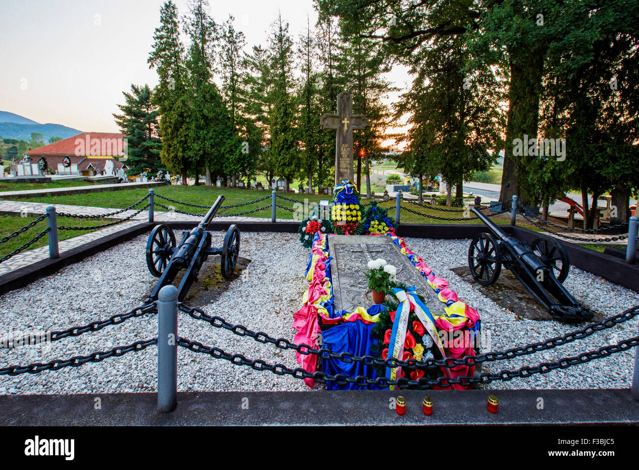 Rumänischen nationalen Helden, Avram Iancu, Grab in tebea. Stockfoto