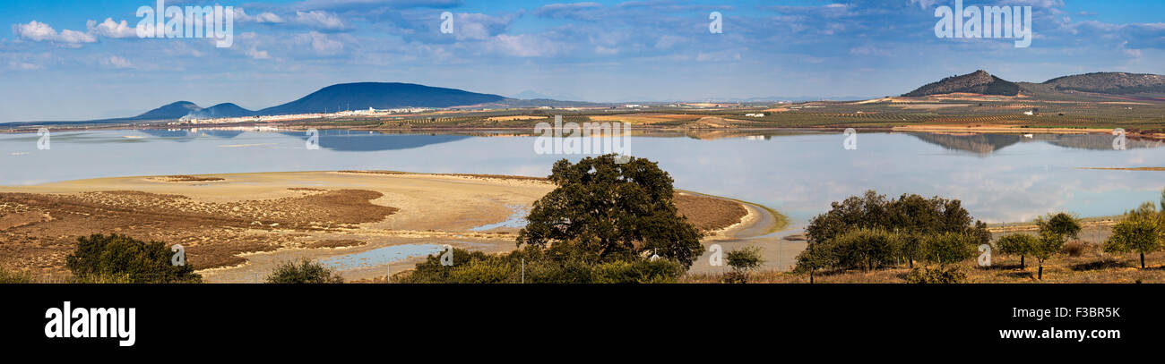Naturschutzgebiet Laguna de Fuente de Piedra Malaga Andalusien Spanien Stockfoto