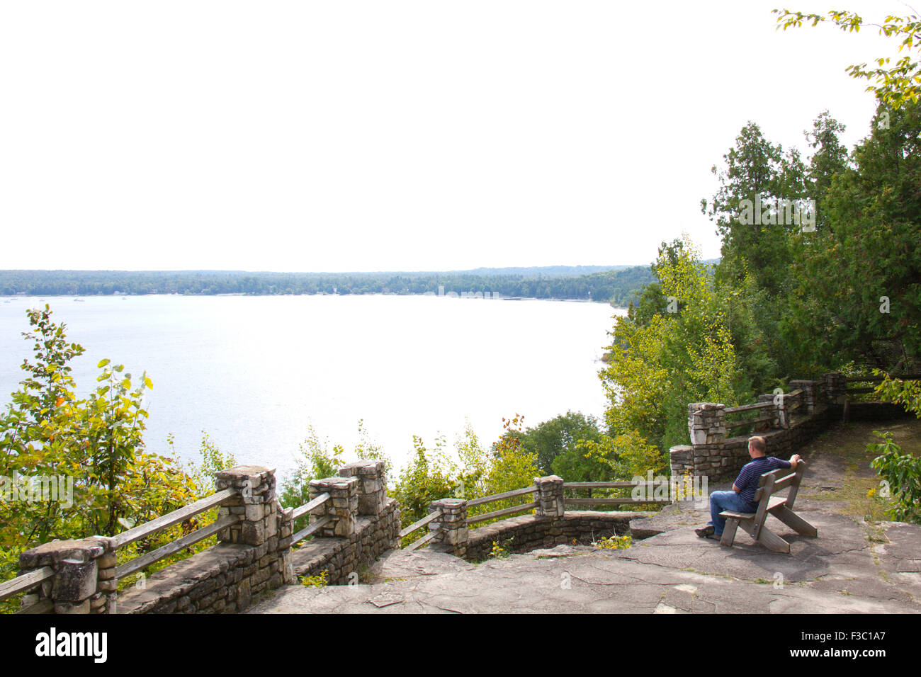 Blick auf den Halbinsel State Park von Green Bay, Door County, Wisconsin Stockfoto