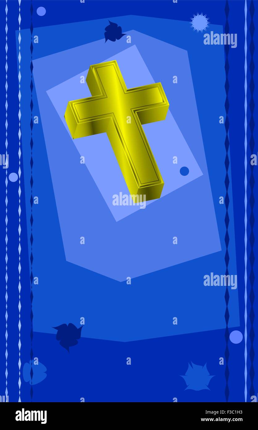 Christian Cross Design Vektorgrafiken Stock Vektor