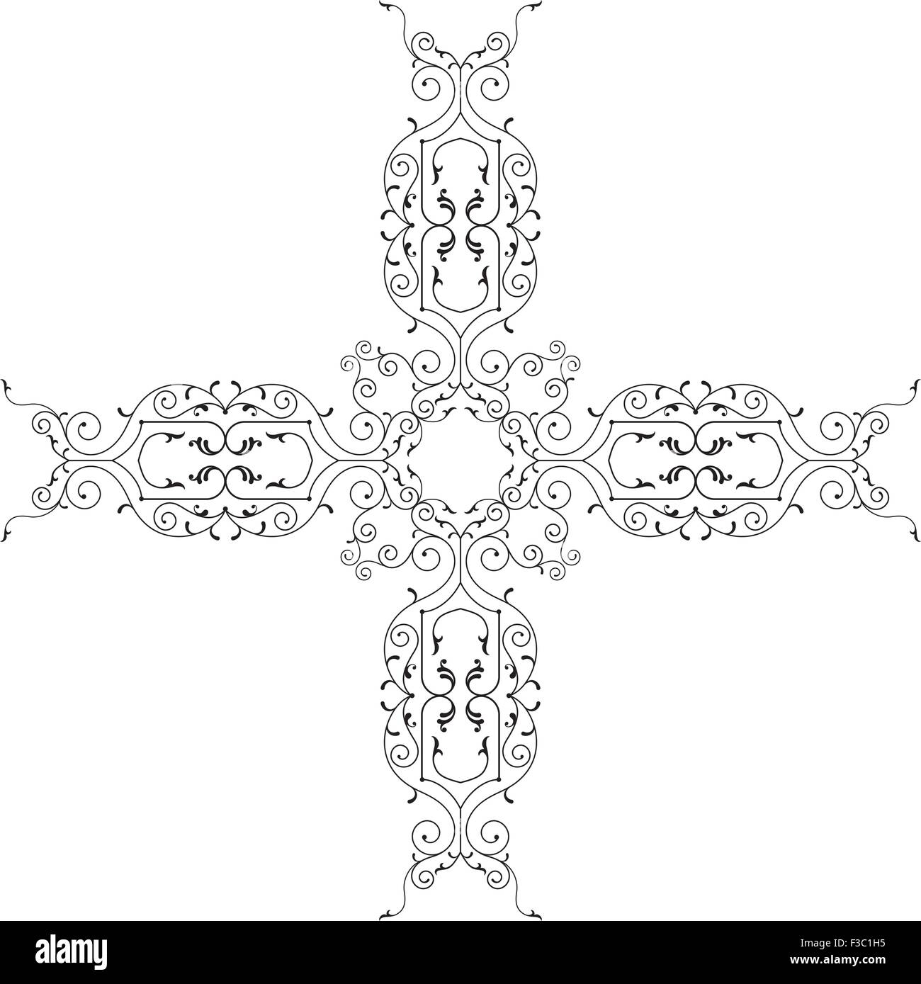 Christian Cross Design Vektorgrafiken Stock Vektor