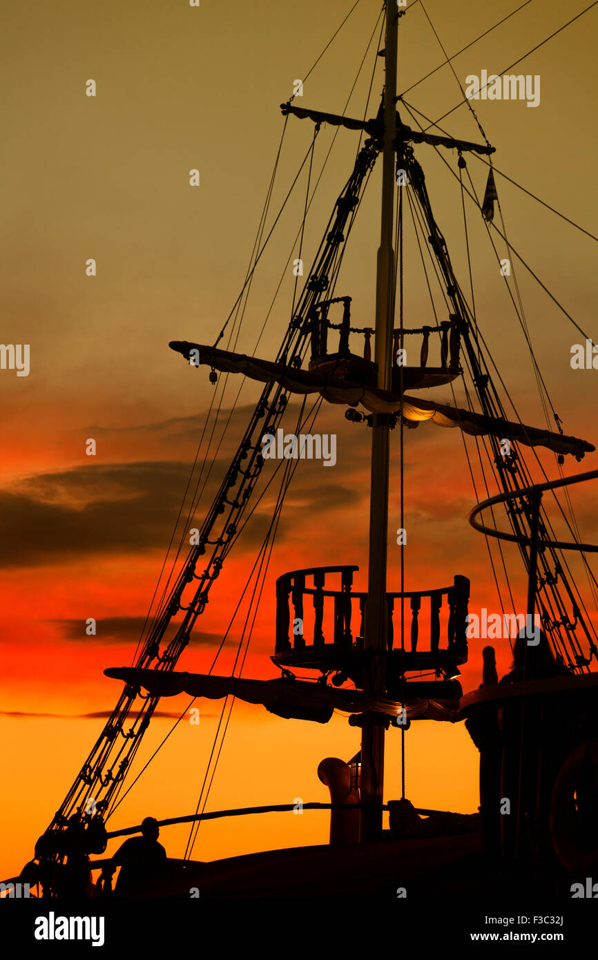 Alte Mode-Segelboot Stockfoto