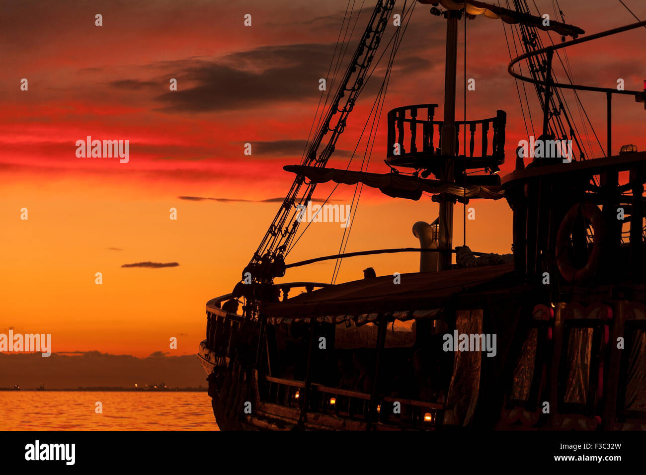 Alte Mode-Segelboot Stockfoto