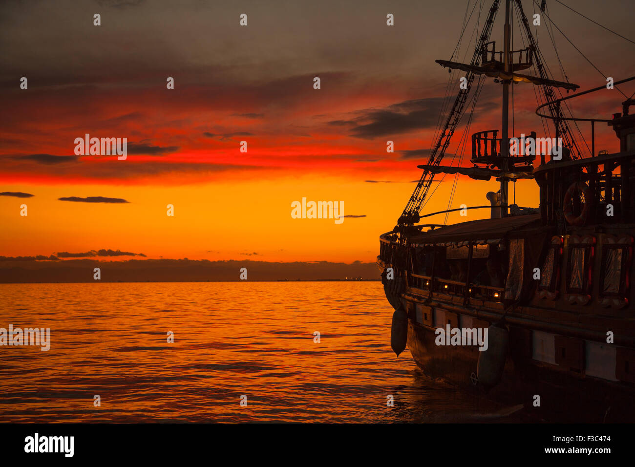 Alte Mode-Segelboot Stockfoto