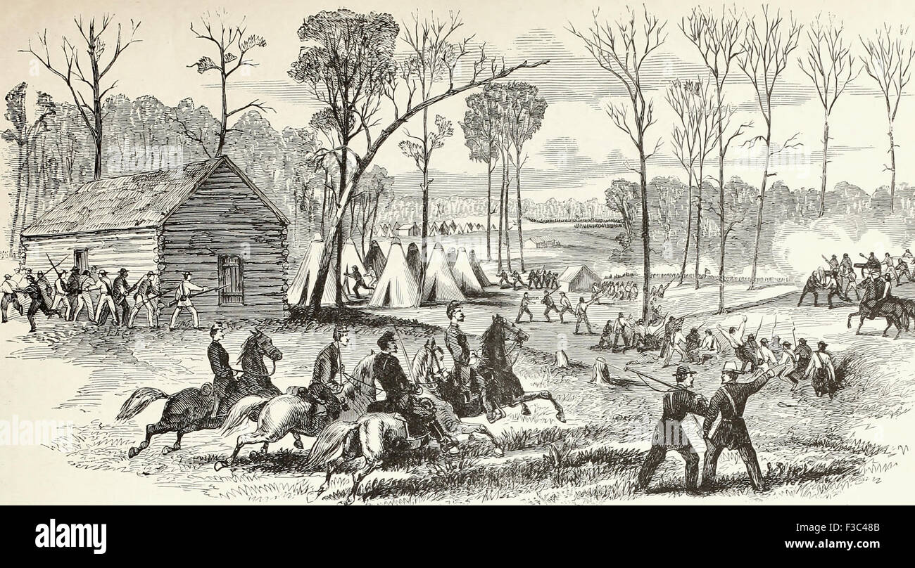 Shiloh Log Kapelle, wo die Schlacht von Shiloh - 6. April 1862, USA Bürgerkrieg begonnen Stockfoto