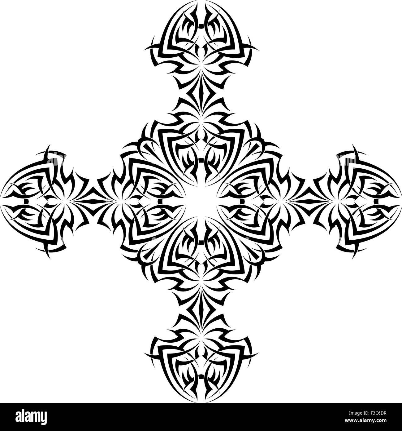 Tattoo-Christian Cross-Vektorgrafiken Stock Vektor