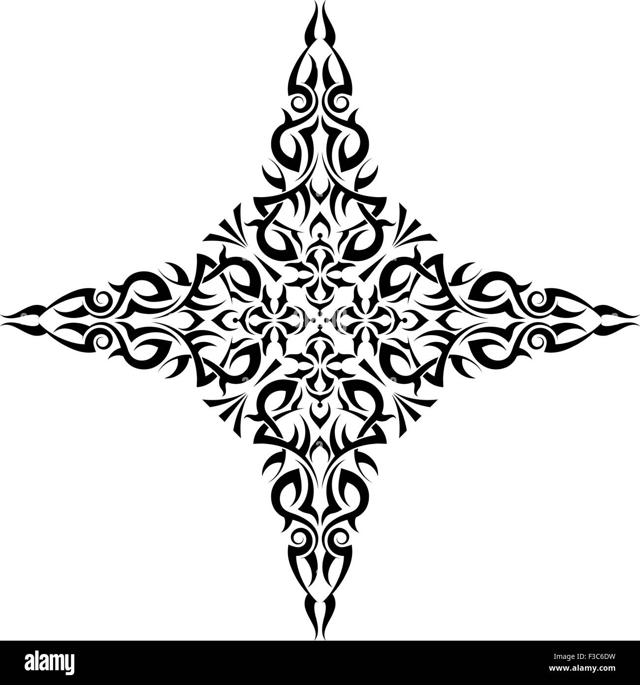 Tattoo-Christian Cross-Vektorgrafiken Stock Vektor