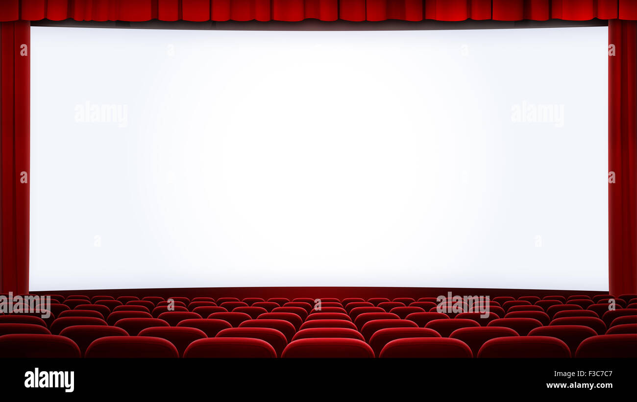 große Kino-Bildschirm Backgound mit Seitenverhältnis 16:9 beschnitten Stockfoto