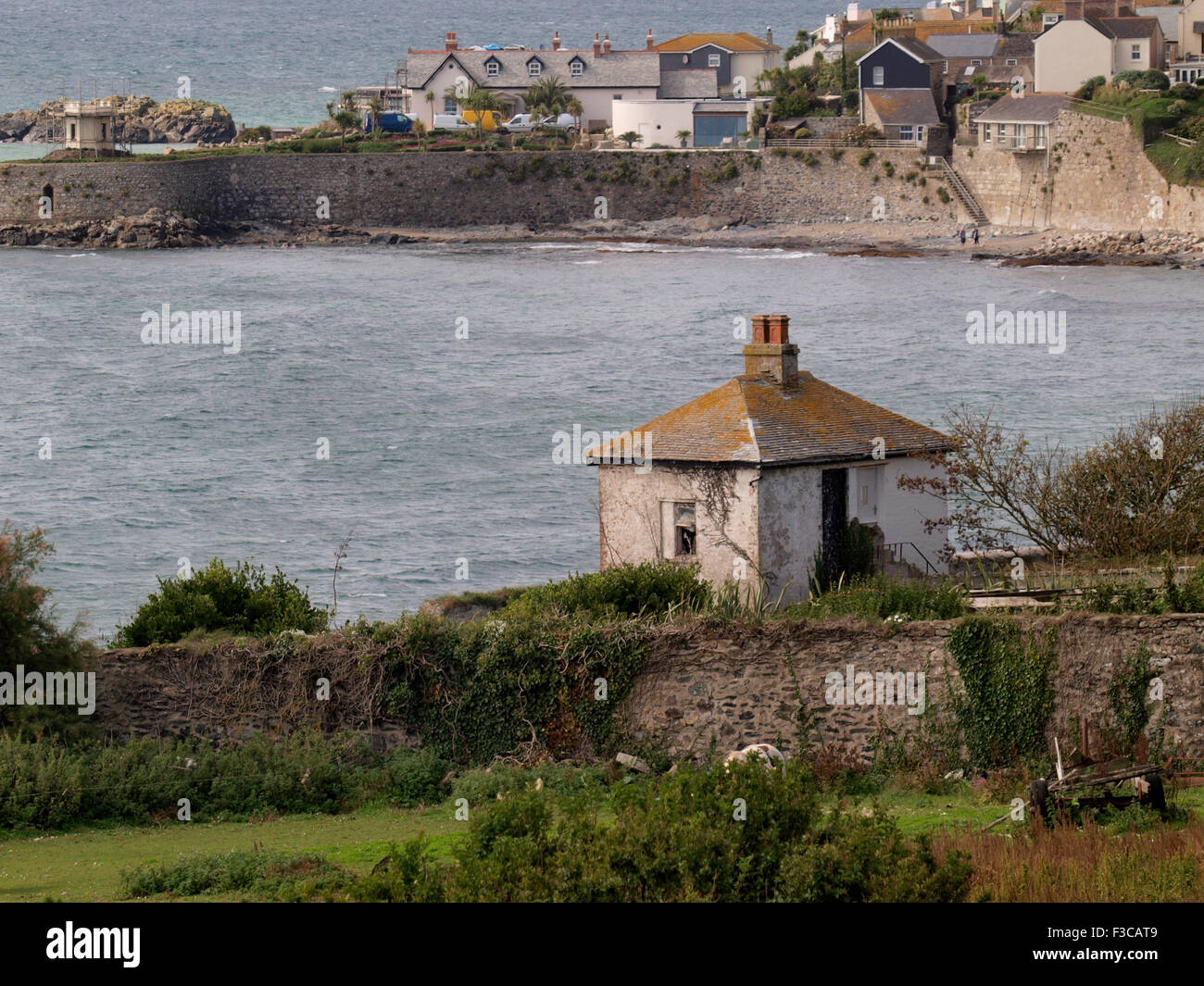 Rustikale Küste Eigenschaft, Marazion, Cornwall, UK Stockfoto