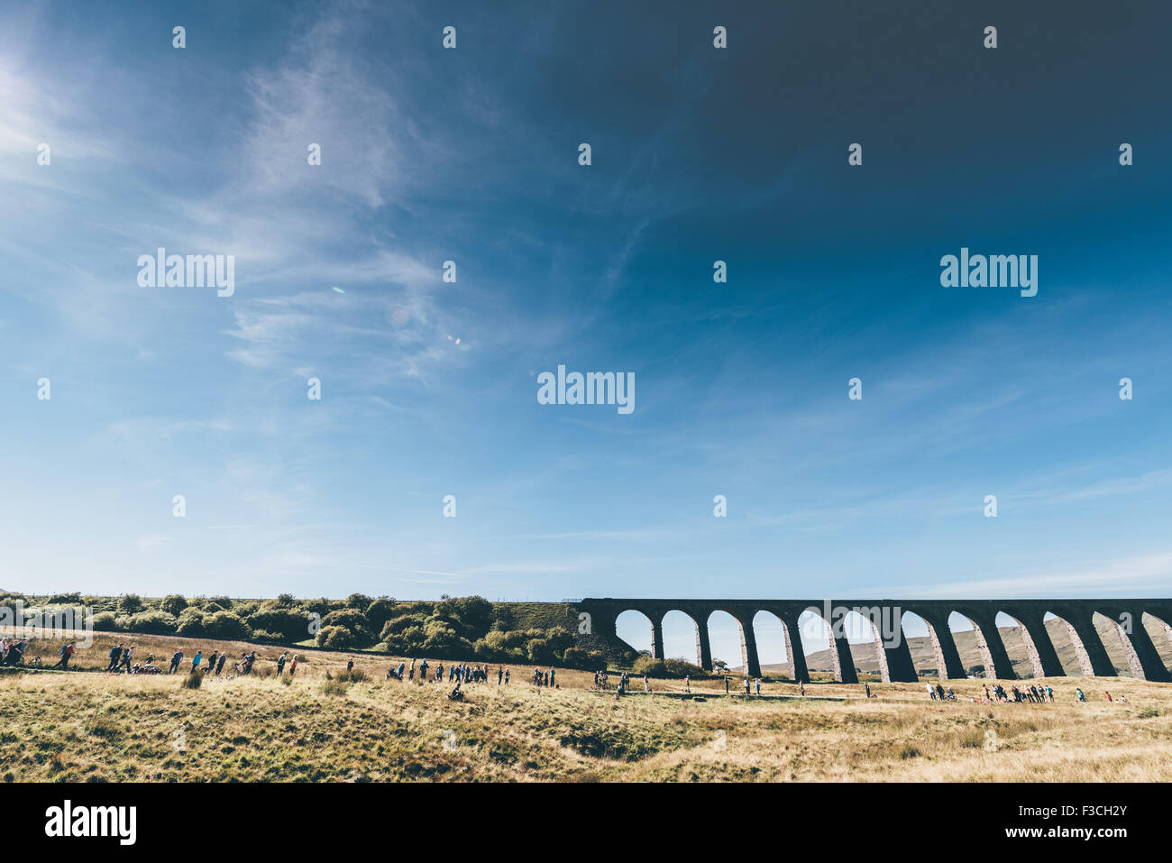 2015 - 3 Spitzen Cyclocross Rennen - Yorkshire - Ingleborough, Whernside und Pen-y-Gent - Gewinner Paul Oldham - Jules Toone Stockfoto