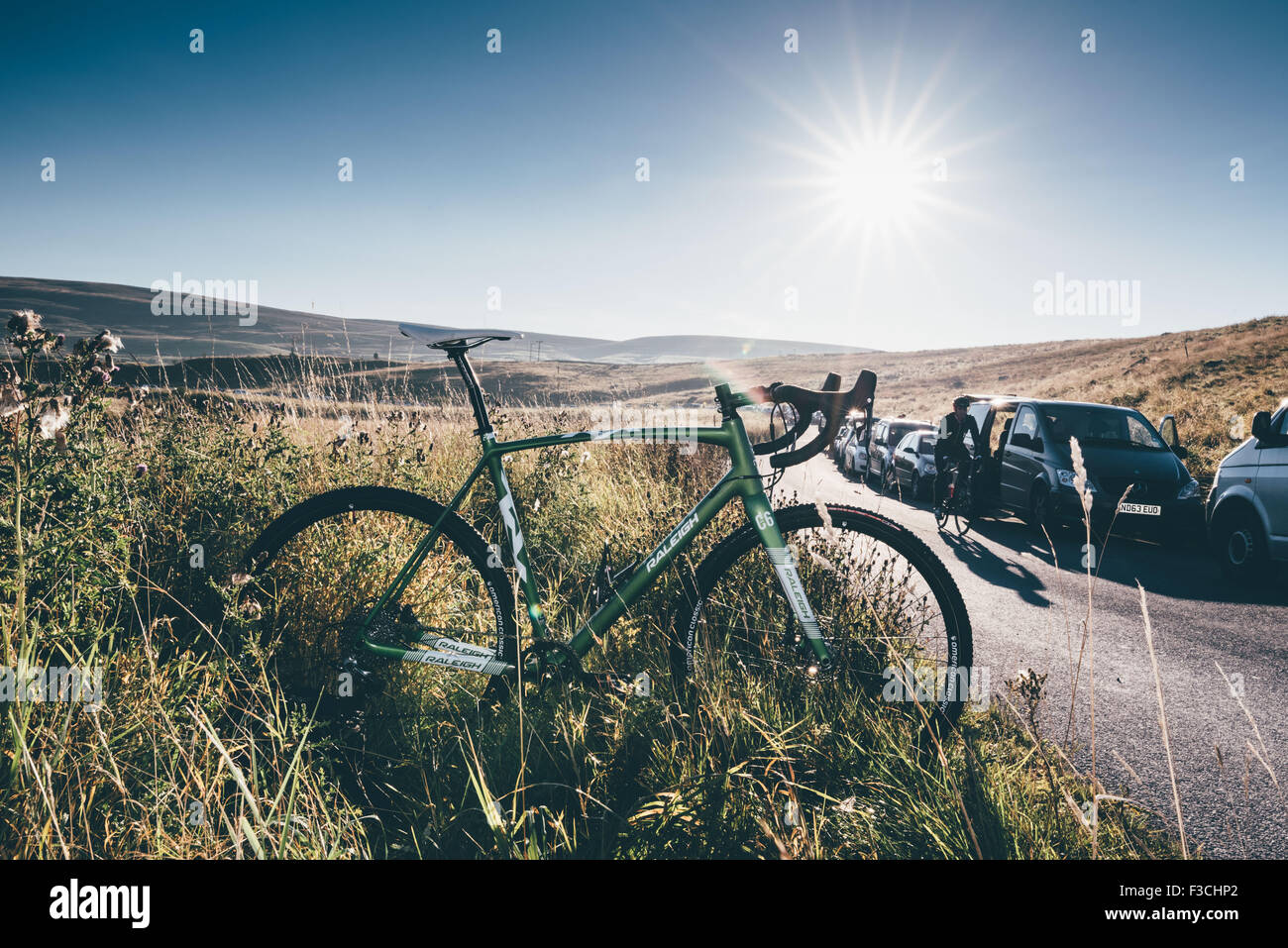 2015 - 3 Spitzen Cyclocross Rennen - Yorkshire - Ingleborough, Whernside und Pen-y-Gent - Gewinner Paul Oldham - Jules Toone Stockfoto