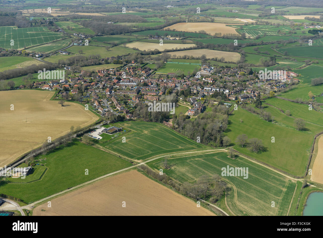 Luftaufnahme des Barcombe Cross, East Sussex Stockfoto