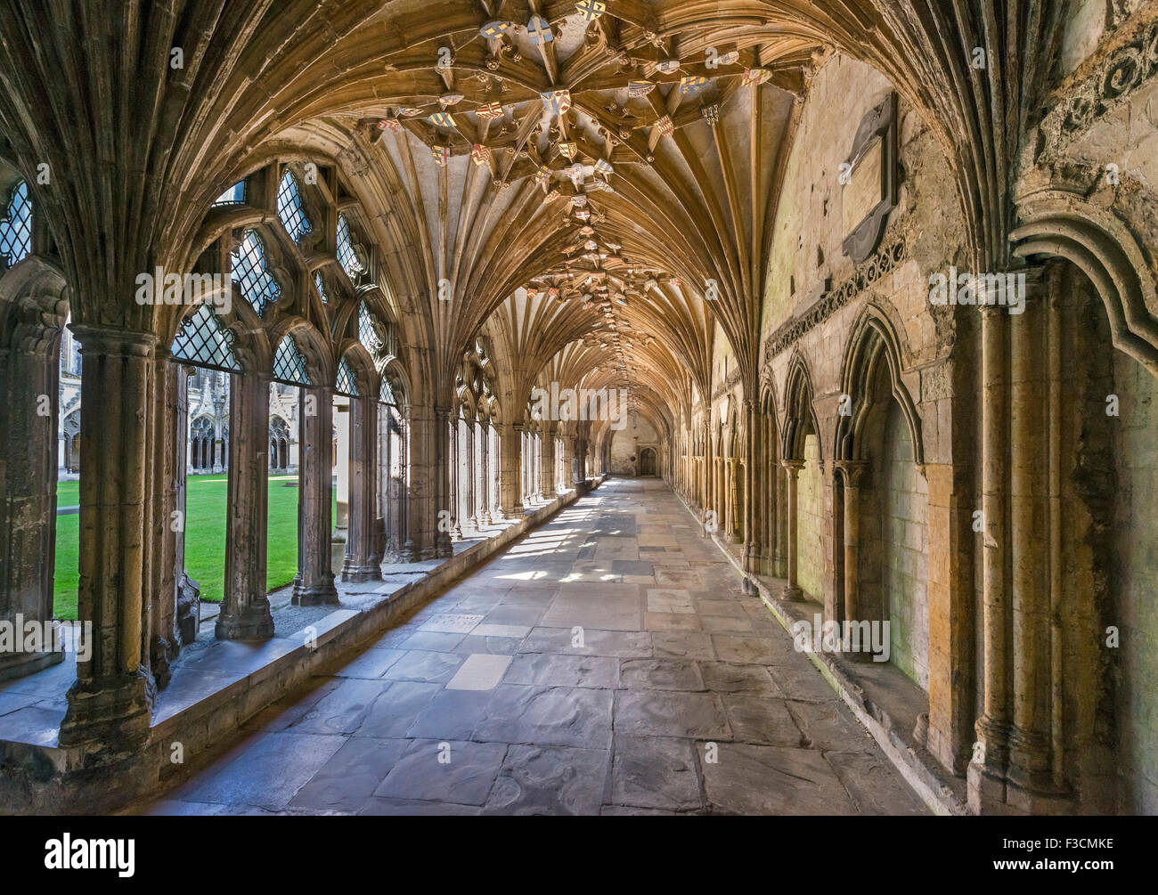 Der Kreuzgang, die Kathedrale von Canterbury, Canterbury, Kent, England, UK Stockfoto