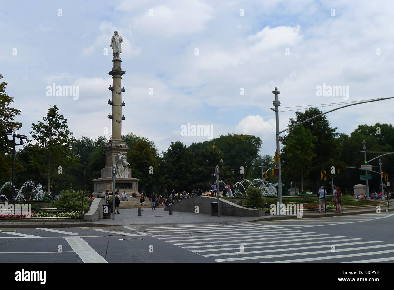 Christopher Columbus am Columbus Circle Stockfoto