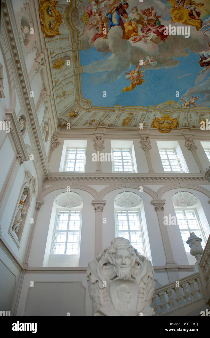 Österreich, Niederösterreich, Krems, Stift Göttweig sterben Kaiserstiege Erhebt Sich Über Drei Geschoße Und Wurde 1739 von Paul Tro Stockfoto