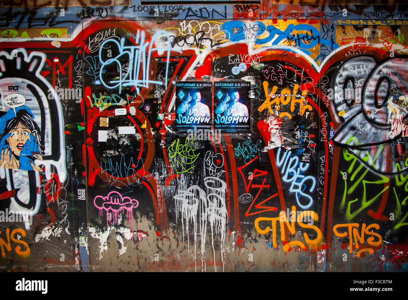 Street-Art von unbekannter Künstler, Barcelona, El Born. Stockfoto