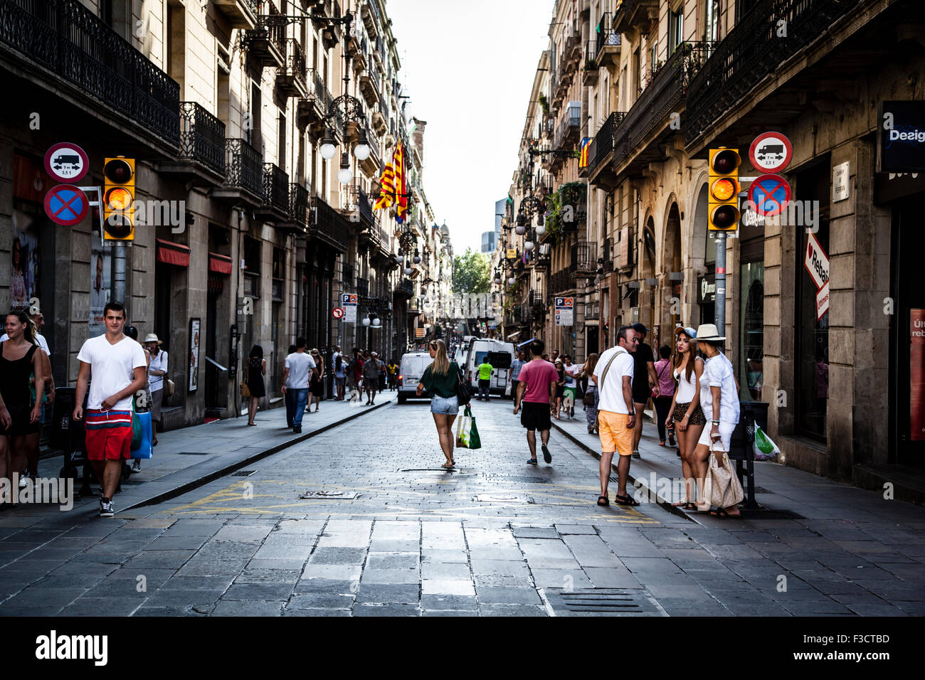 BARCELONA, Katalonien - Barrio Gotico Stockfoto