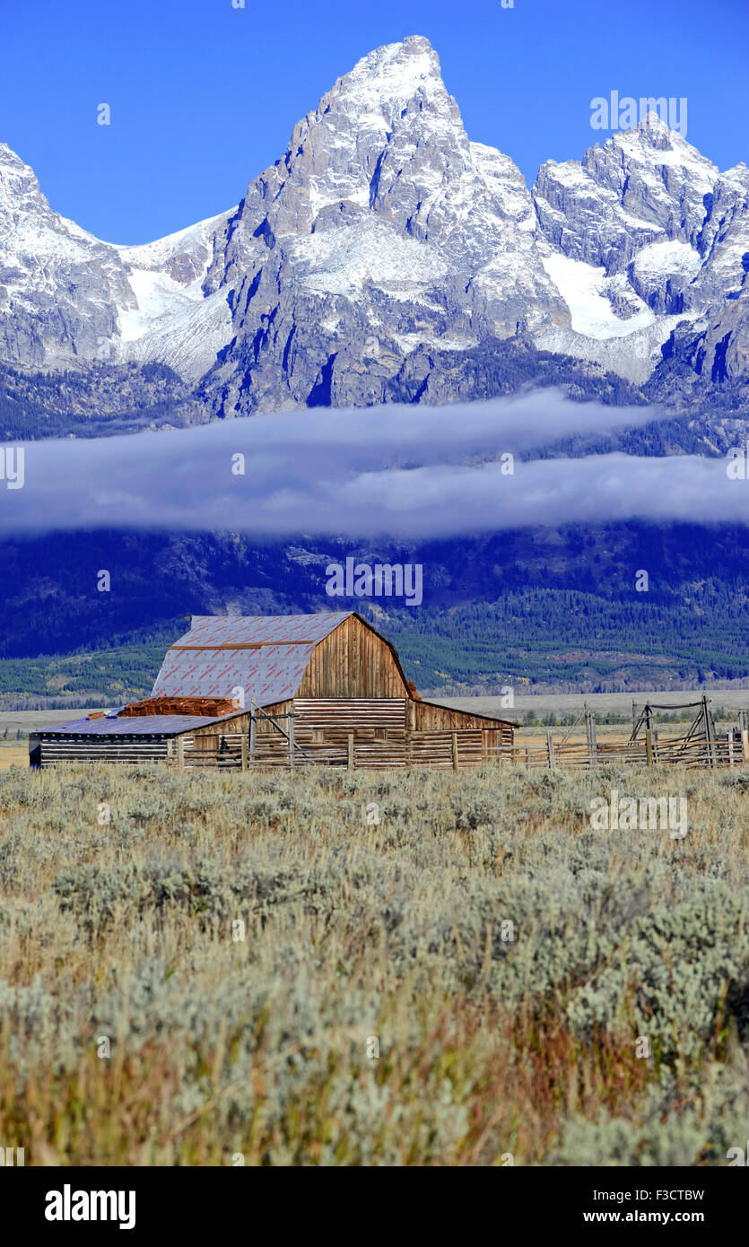 Grand Teton und die Teton Range, Grand-Teton-Nationalpark, Wyoming, USA Stockfoto