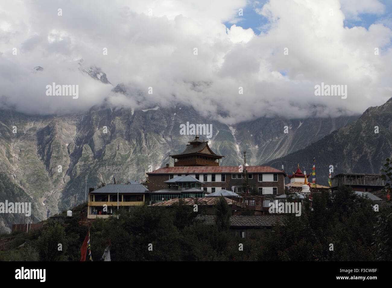 Kalpa-Tempel in Himachal Pradesh im indischen Himalaya Stockfoto