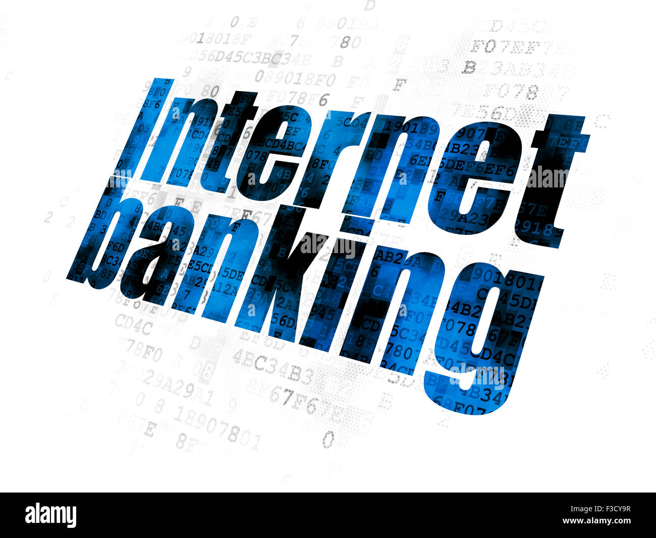 Banking-Konzept: Internet-Banking auf Digital-Hintergrund Stockfoto