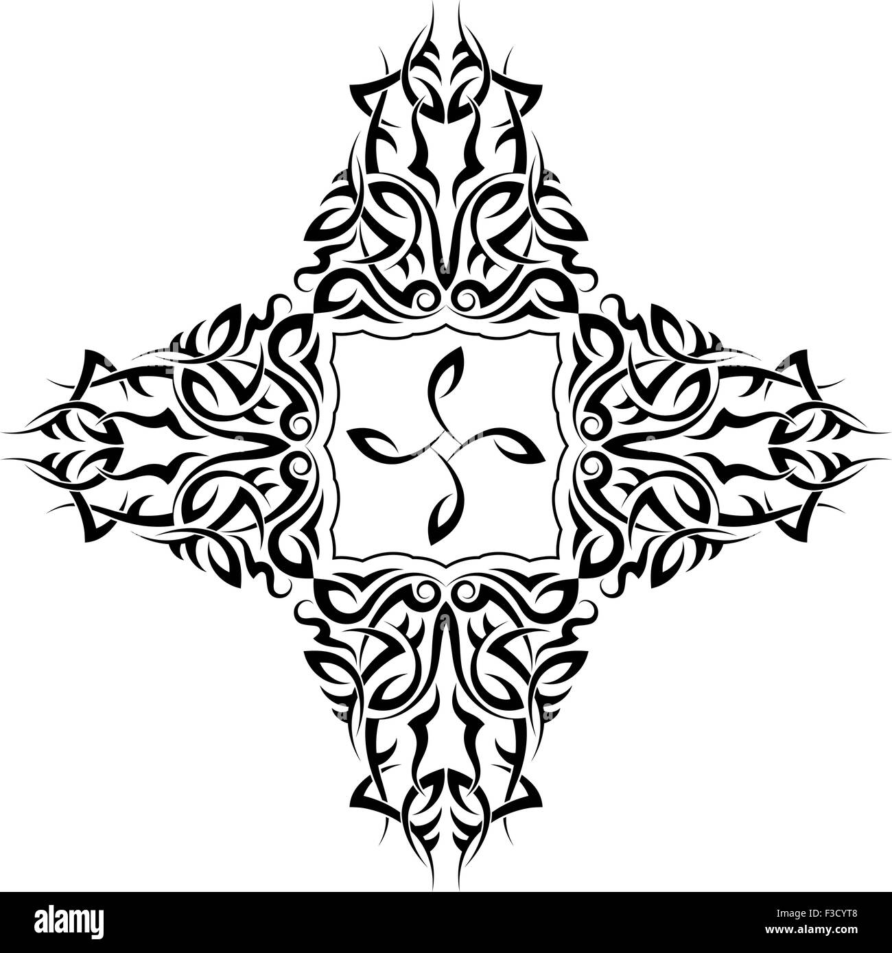 Tattoo-Christian Cross-Vektorgrafiken Stock Vektor