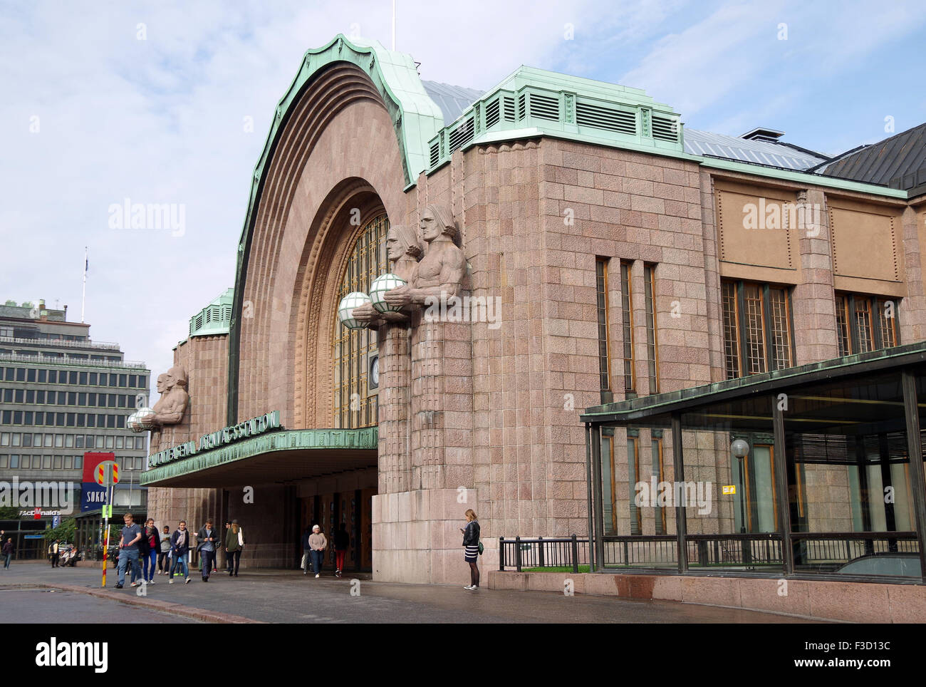 Zentralen Hauptbahnhof Helsinki, Finnland, Stockfoto