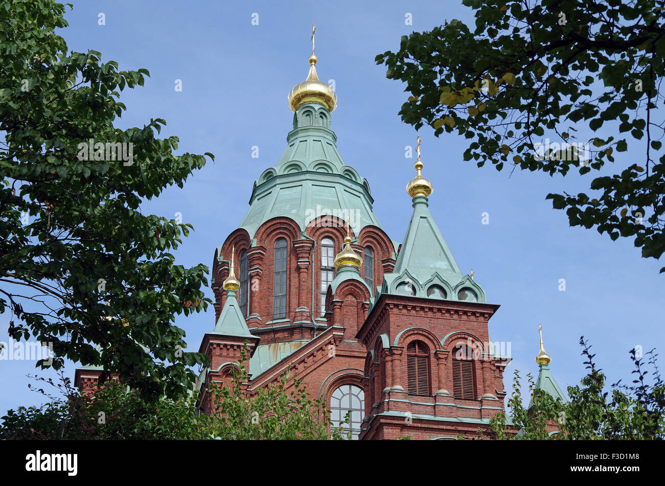 Östliche orthodoxe Kathedrale, Helsinki, Finnland. Stockfoto