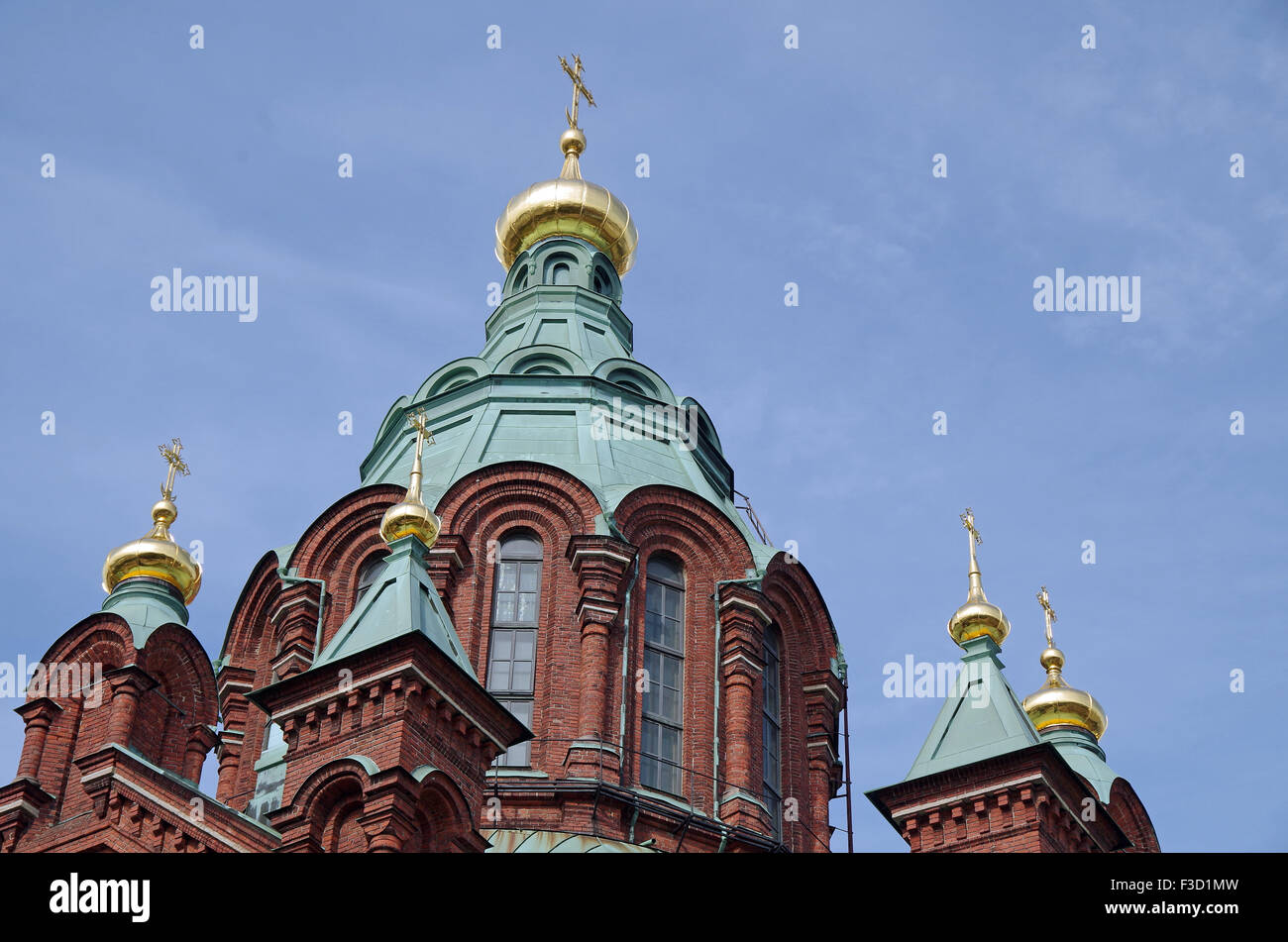 Östliche orthodoxe Kathedrale, Helsinki, Finnland. Stockfoto
