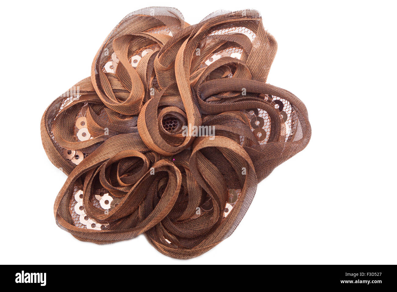 schöne handgemachte Haarnadel für schmücken Ihre Haare isoliert auf weißem Hintergrund Stockfoto