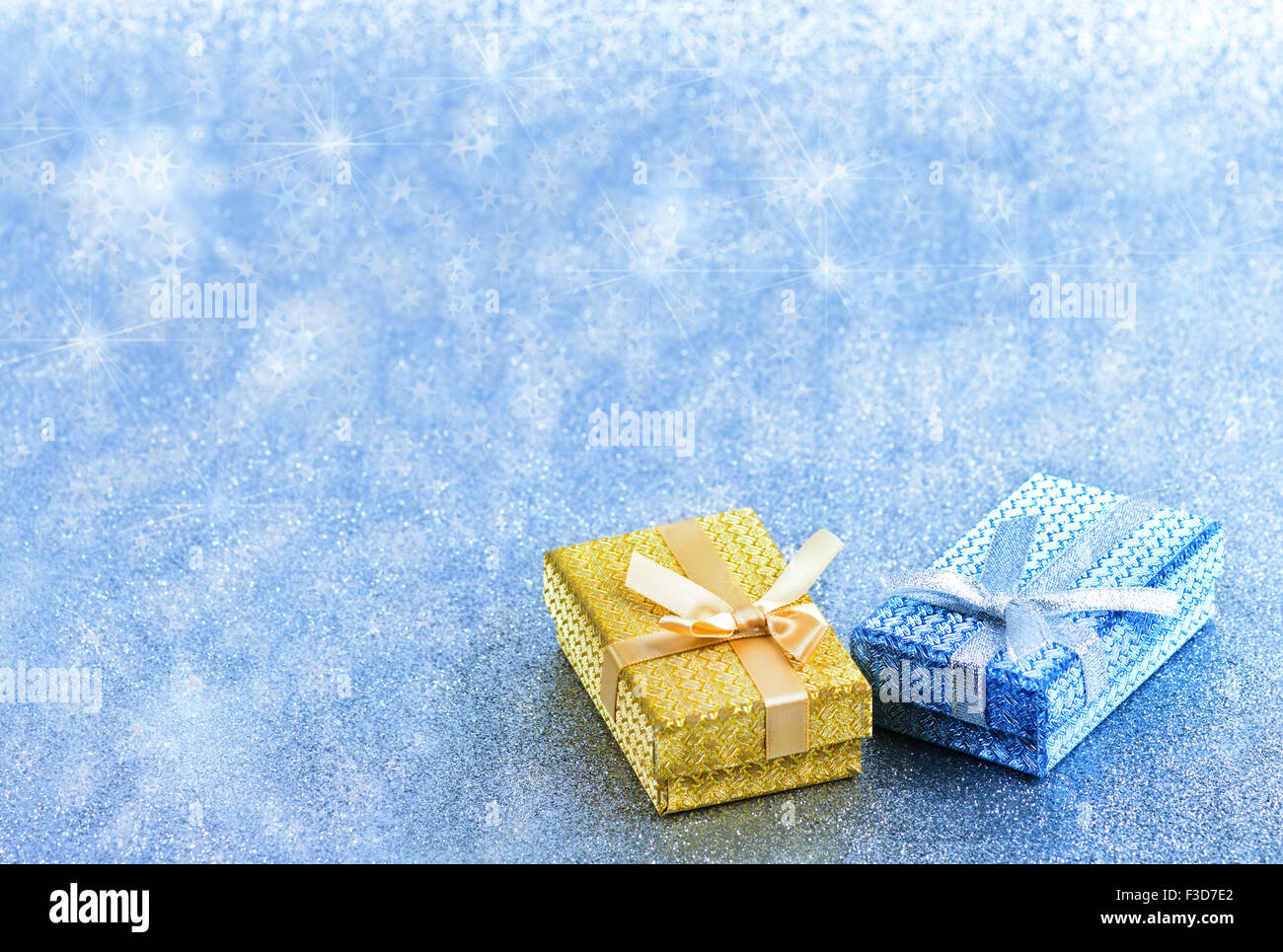 Blaue abstrakte Winter Weihnachten Urlaub Hintergrund Stockfoto