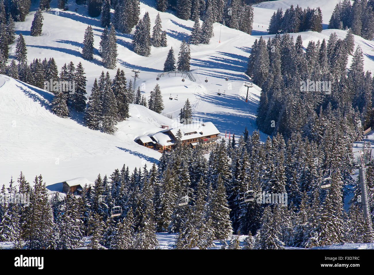 Winter in den Schweizer Alpen, Schweiz Stockfoto