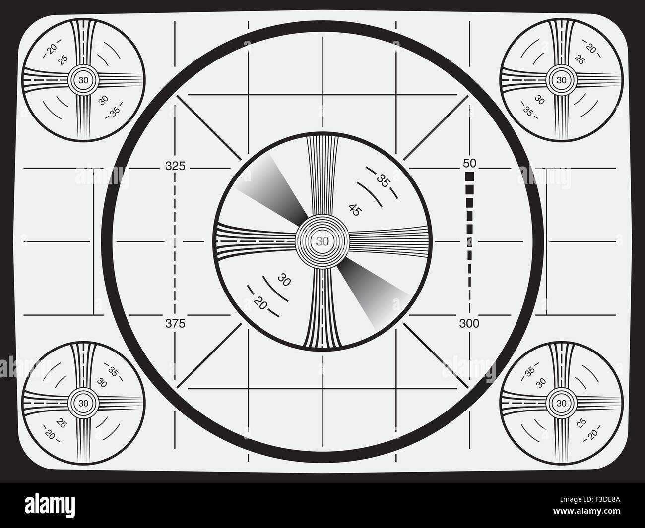 Coole Retro-TV-Testbild Stock Vektor