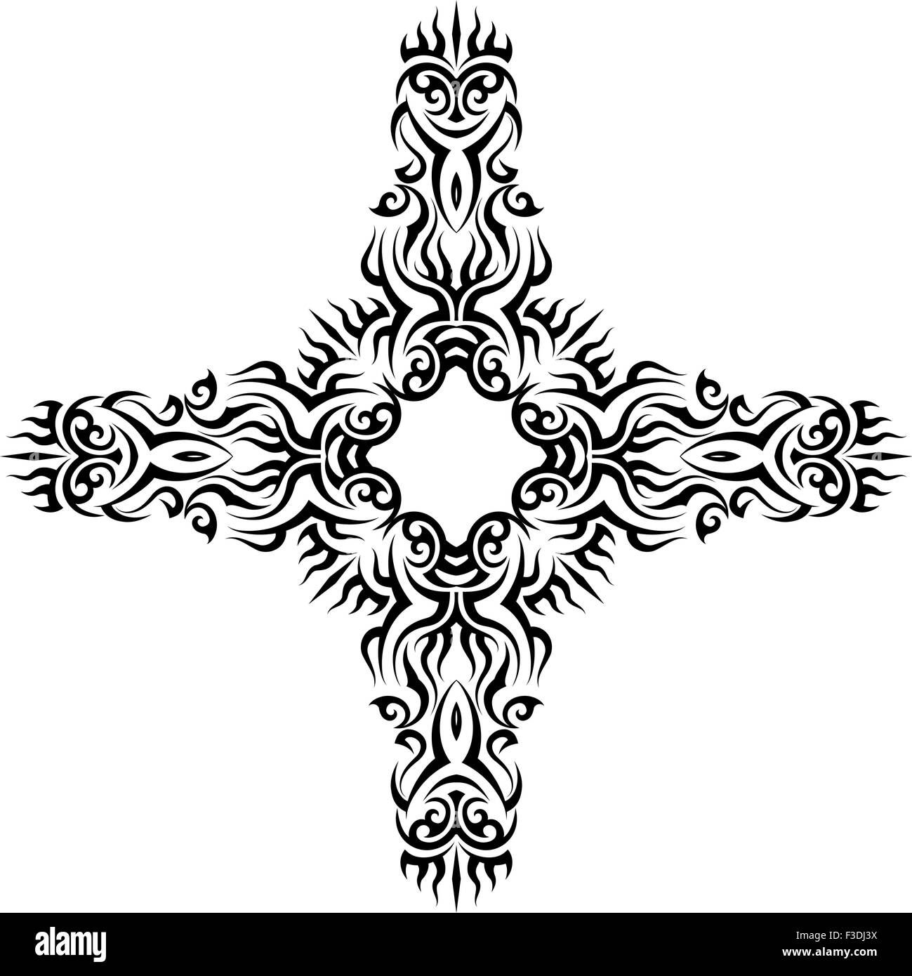 Tattoo-Christian Cross-Vektorgrafiken Stock Vektor