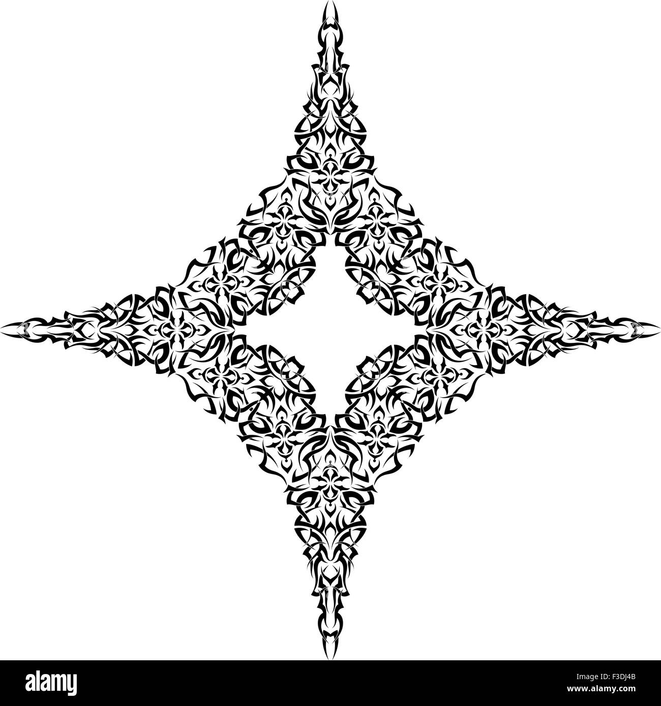 Tattoo-Christian Cross-Vektorgrafiken Stock Vektor