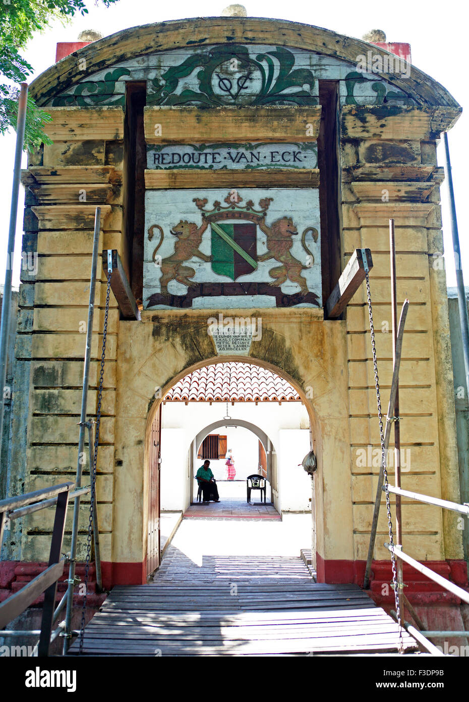 Eingang zum holländischen Fort, Matara, Südprovinz, Ceylon, Sri Lanka Stockfoto