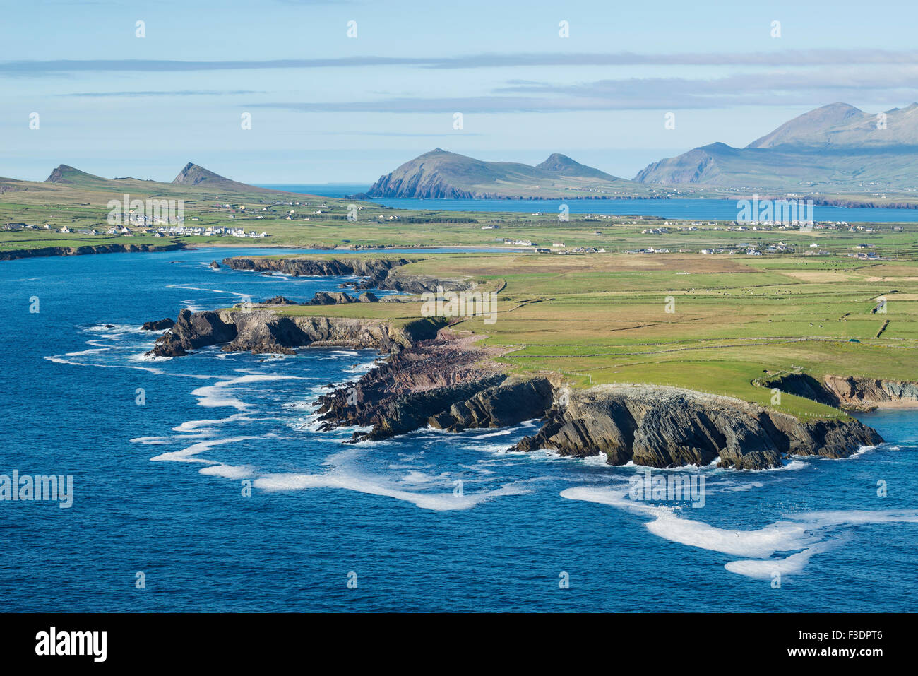 Küste des Atlantischen Ozeans, Halbinsel Dingle, County Kerry, Irland Stockfoto
