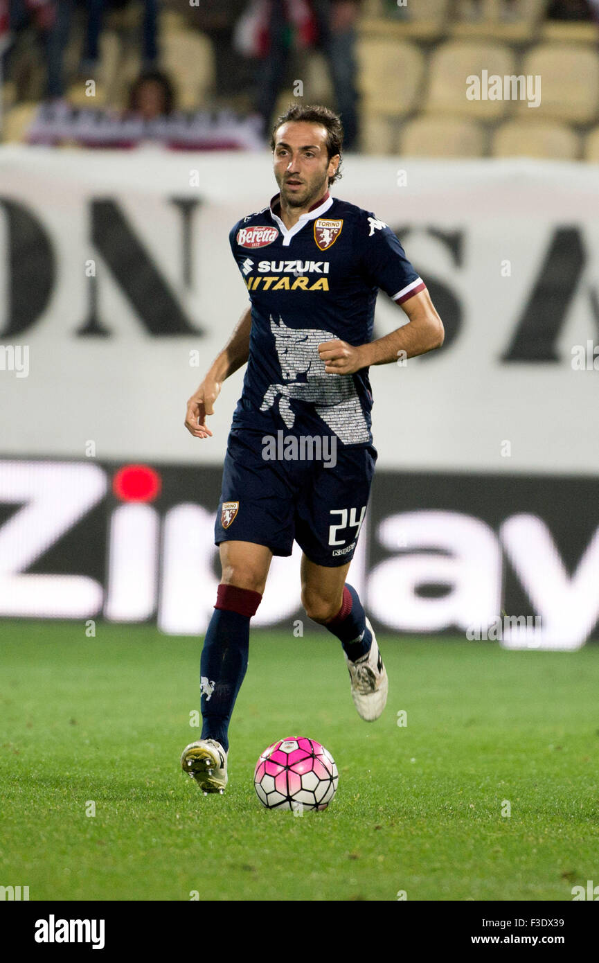 Modena, Italien. 3. Oktober 2015. Emiliano Moretti (Torino) / Fußball: Italienische "Serie A" match zwischen Carpi FC 2: 1-Torino FC im Stadio Alberto Braglia, in Modena, Italien. © Maurizio Borsari/AFLO/Alamy Live-Nachrichten Stockfoto