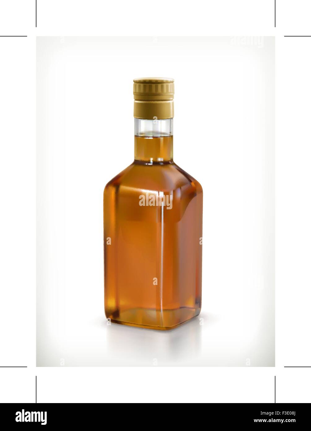 Whiskey, Alkohol zu trinken, in Flasche Vektor icon Stock Vektor